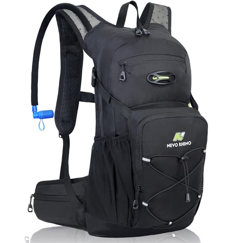 Multipurpose Hydration Backpack with 3L Water Bladder, High Flow Bite Valve, Perfect Water Backpack 18L for Hiking, Cycling