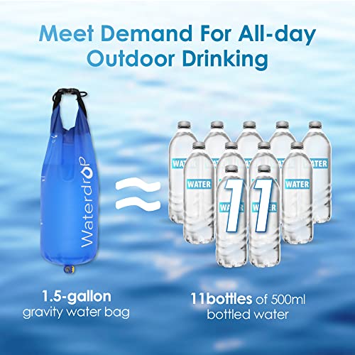Waterdrop Water Filter Straw, Water Purifier Survival for Camping, Travel, Backpacking and Emergency Preparedness, Water Filtration System Survival, 1 Pack