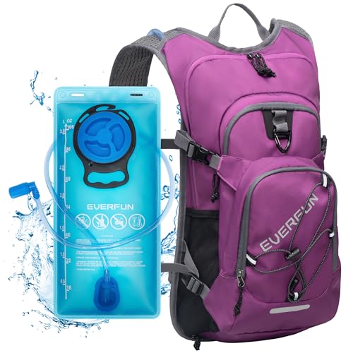 Everfun Hydration Backpack 18L with Water Bladder 2L Hiking Water Backpack Women Men Hydration Pack Insulated Lightweight Day Hydropack with Storage for Hiking, Biking, Running, Festival