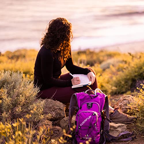 Everfun Hydration Backpack 18L with Water Bladder 2L Hiking Water Backpack Women Men Hydration Pack Insulated Lightweight Day Hydropack with Storage for Hiking, Biking, Running, Festival