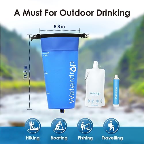 Waterdrop Water Filter Straw, Water Purifier Survival for Camping, Travel, Backpacking and Emergency Preparedness, Water Filtration System Survival, 1 Pack